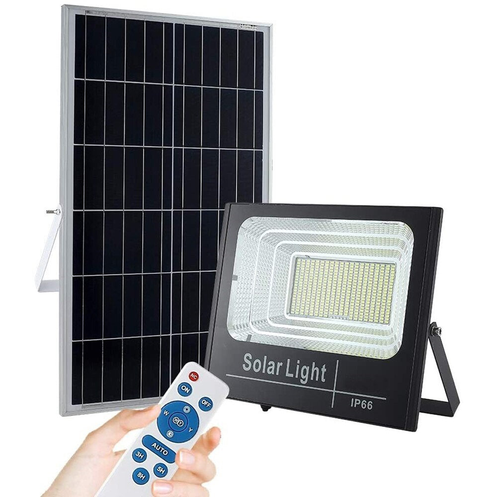 Proiector Solar Jortan 50W, Lampa Incarcare Solara +Panou Solar