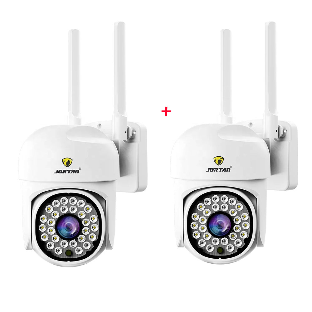 Pachet x2 Camera Wifi de Exterior Jortan Color , Senzor de Miscare, Night Vision, Vizualizare Live pe Telefon