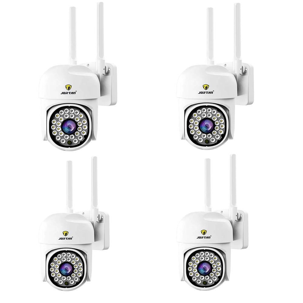 Pachet x4 Camera Wifi de Exterior Jortan Color , Senzor de Miscare, Night Vision, Vizualizare Live pe Telefon