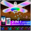 Bec LED RGB 50W E27 cu Telecomandă și Difuzor Bluetooth