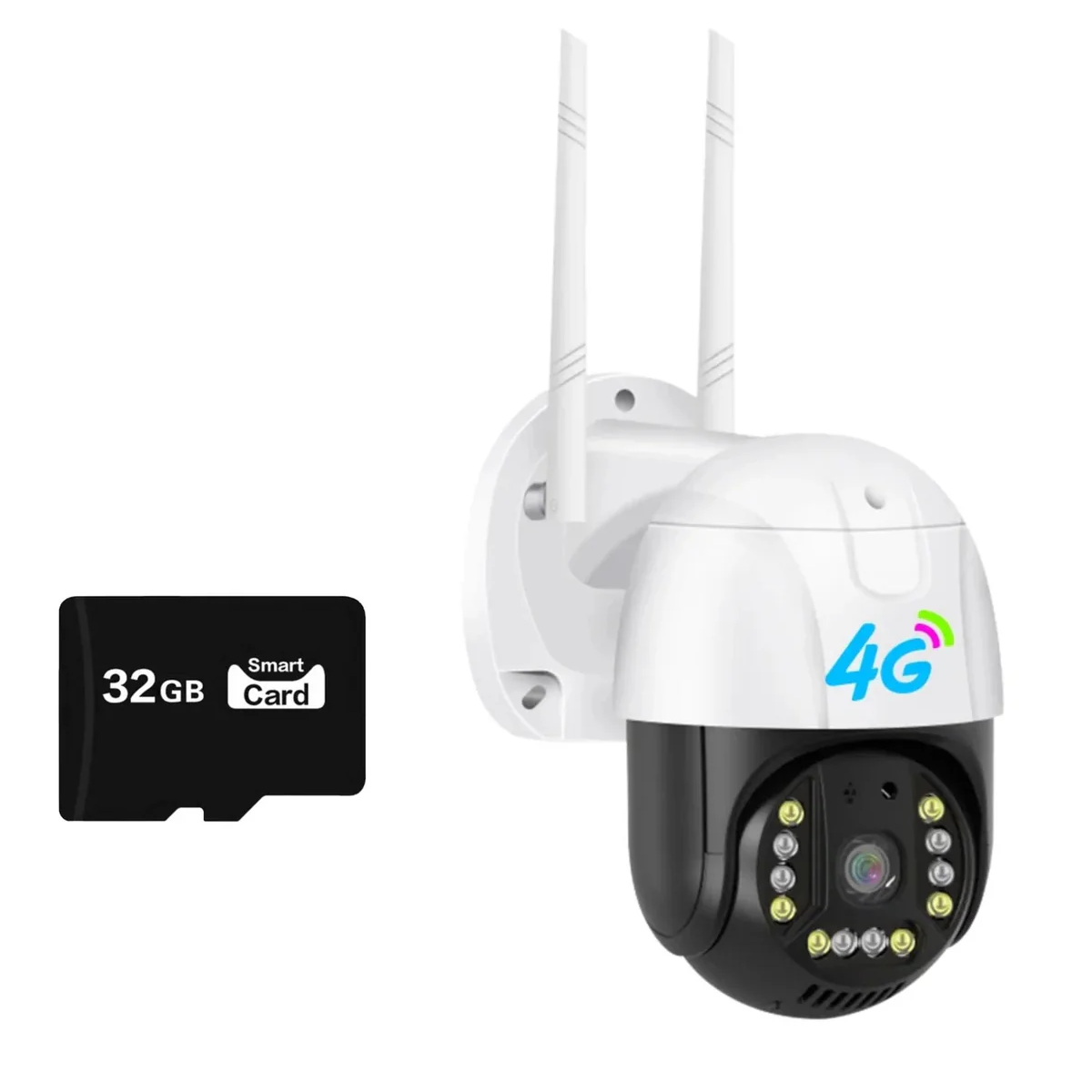 Camera Smart Exterior 4G/Wifi Dasgut V380 Pro + Card 32 GB Jortan