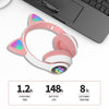 Căști Audio Wireless cu Design de Pisică, LED, Bluetooth 5.0, Stereo