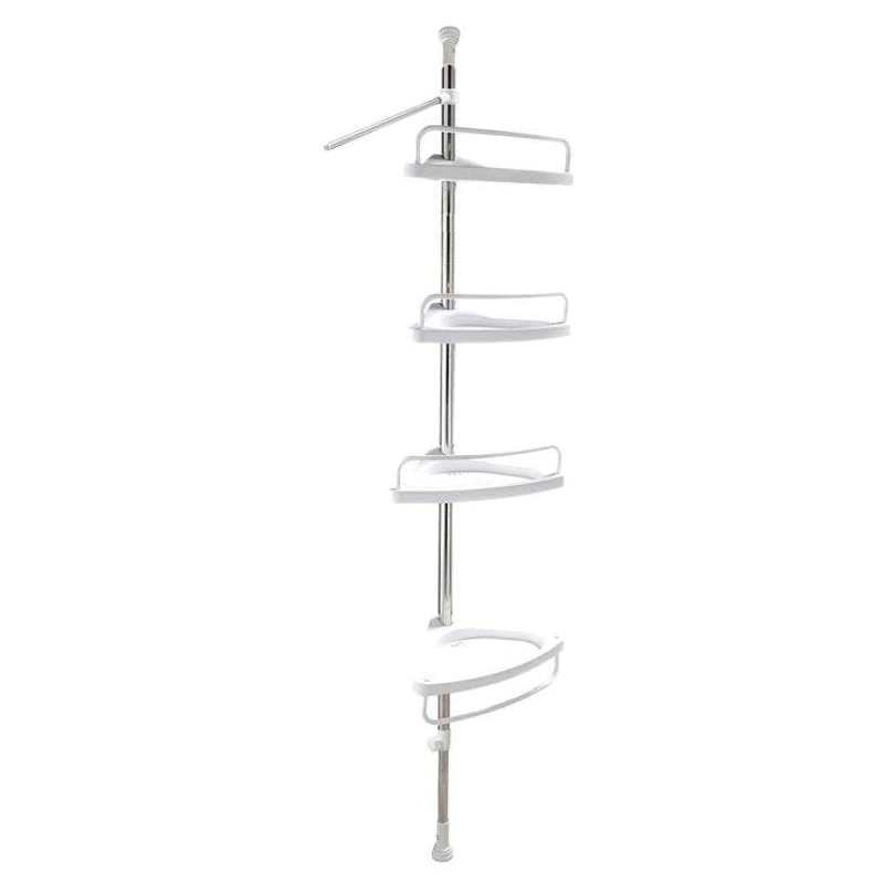 Etajeră Ajustabilă pentru Colț de Baie, Multi Corner Shelf, 4 Rafturi, 100-280 cm