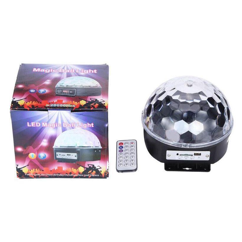 Glob Disco LED RGB cu Difuzor, MP3 Player, USB, SD, Telecommanda Inclusă