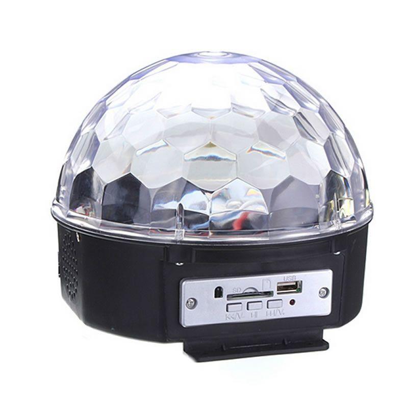 Glob Disco LED RGB cu Difuzor, MP3 Player, USB, SD, Telecommanda Inclusă