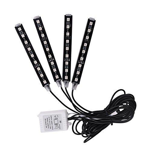 Kit Iluminare Ambient Auto LED RGB cu Telecomandă – Iluminare Interioară Auto