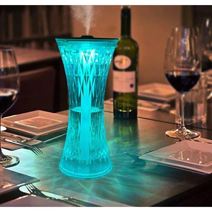 Lampa Cristal Cu Umidificator LED Colorat USB 7 Culori