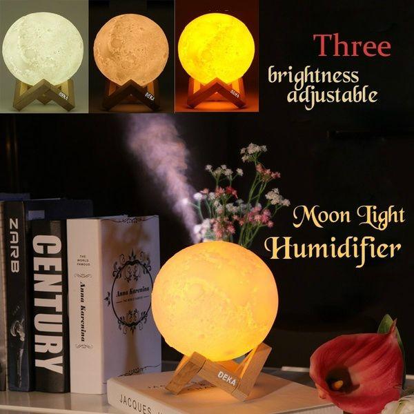 Lampa Luna DEKA Moon 3D cu Umidificator și Difuzor Aromaterapie 880 ml