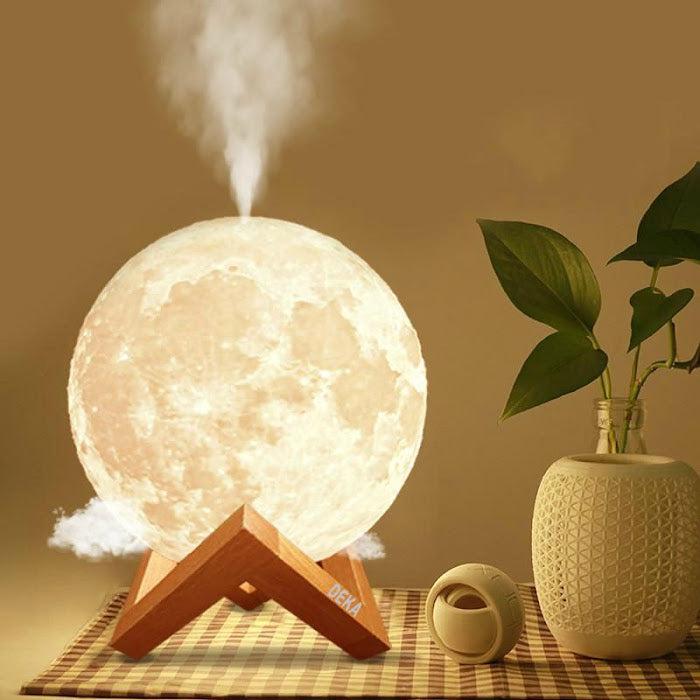 Lampa Luna DEKA Moon 3D cu Umidificator și Difuzor Aromaterapie 880 ml