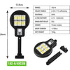 Lampa Solară 60W cu 48 LED COB, Senzor de Mișcare și Telecomandă