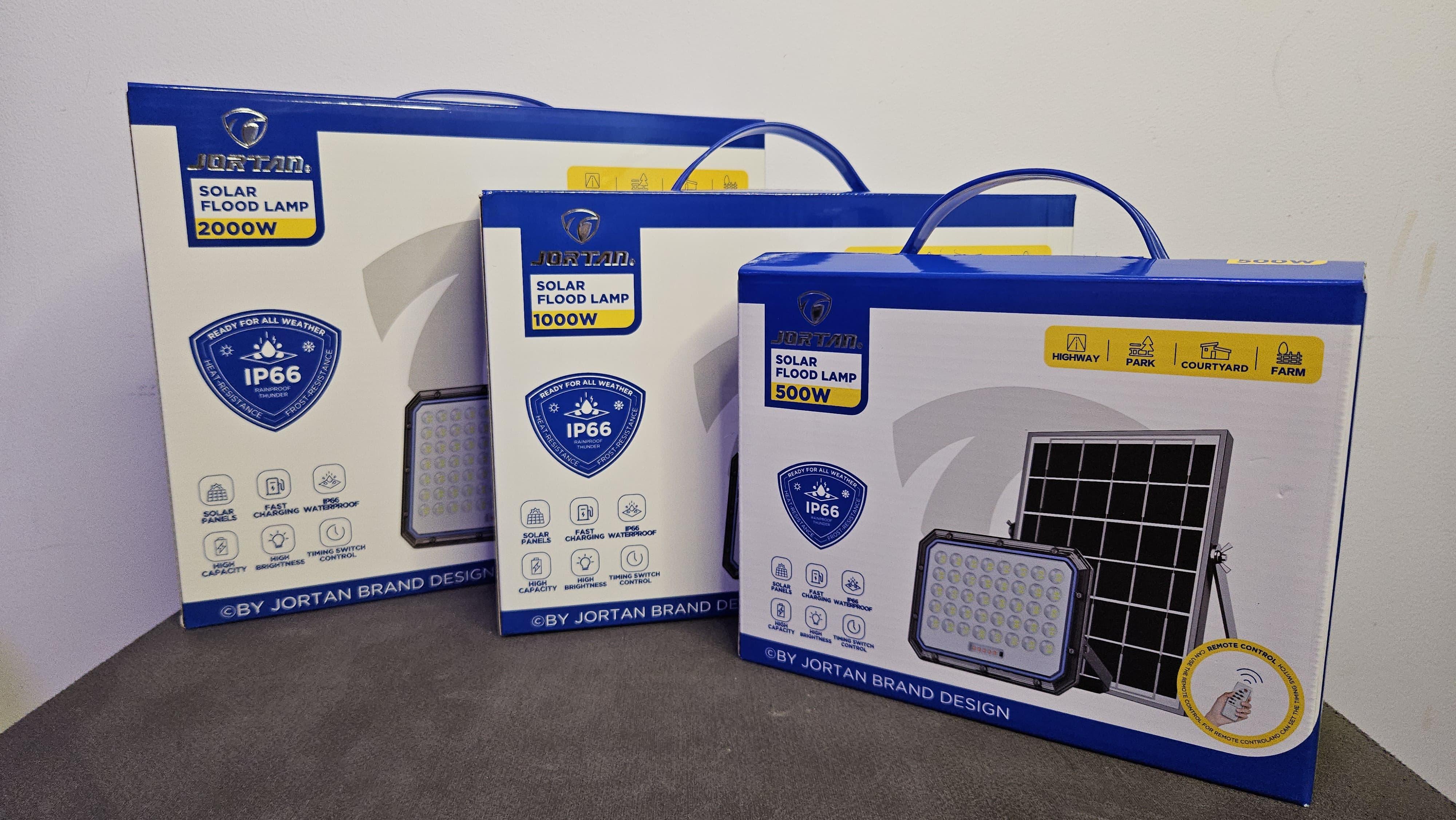 Lampa Solară Jortan Blue 200W cu Senzor de Mișcare și Telecomandă