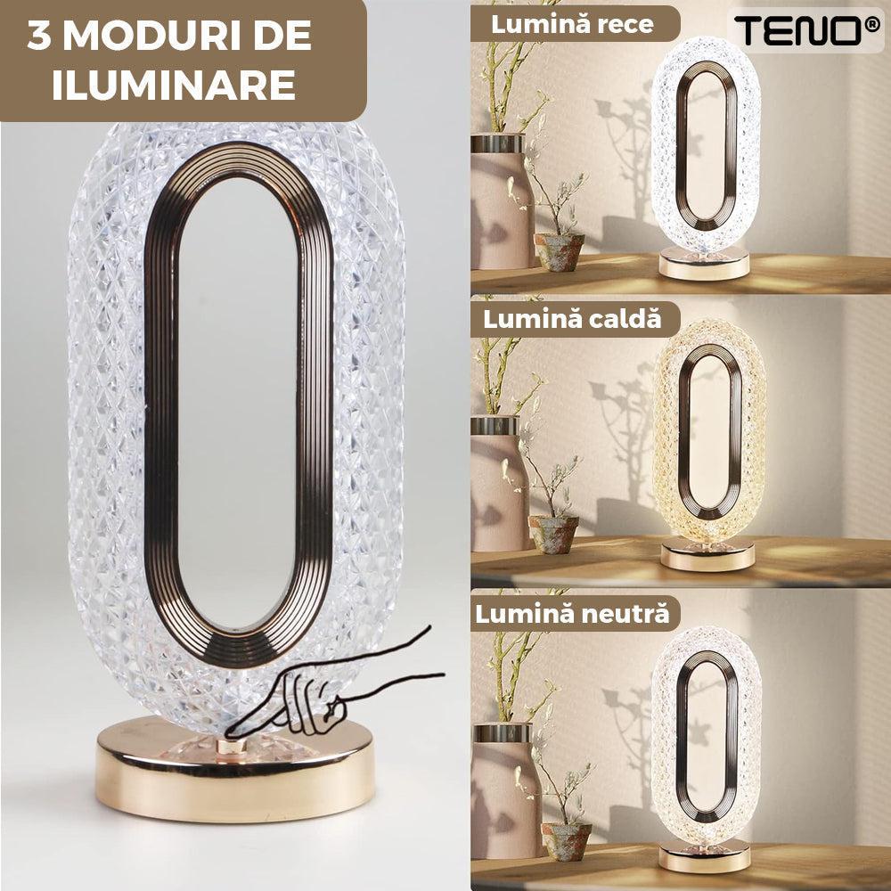 Lampa din Acrilic Cristal cu Control Tactil și 3 Lumină - Stil și Utilitate