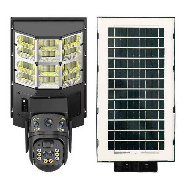Lampa Stradală Solară V380 cu Cameră 4MP, Conectivitate 4G, PTZ Inteligent și Interfon Vocal Bidirecțional