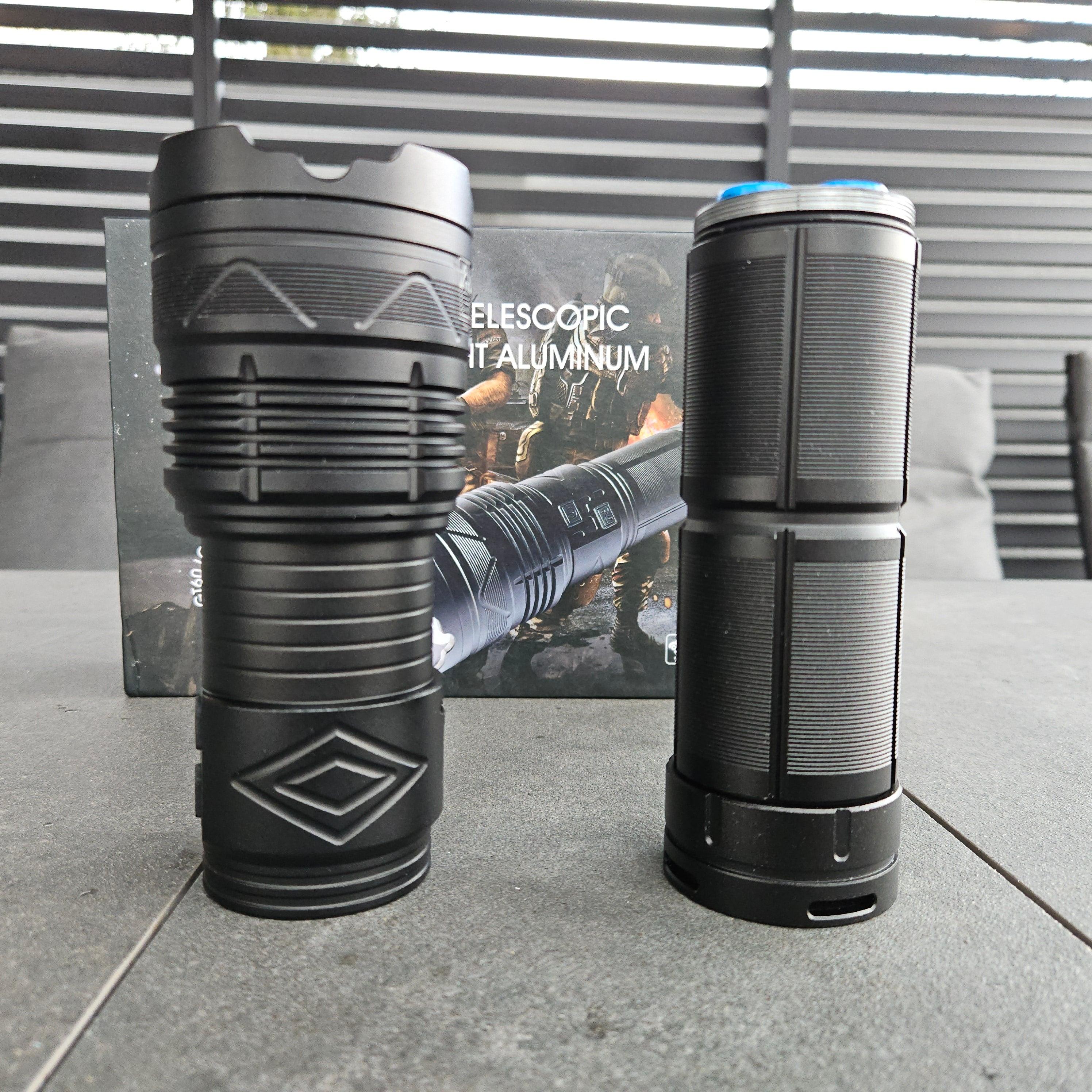 Lanteră LED Zoom Laser 100W GT60, 20000LM, 5000m Focalizare Telescopică