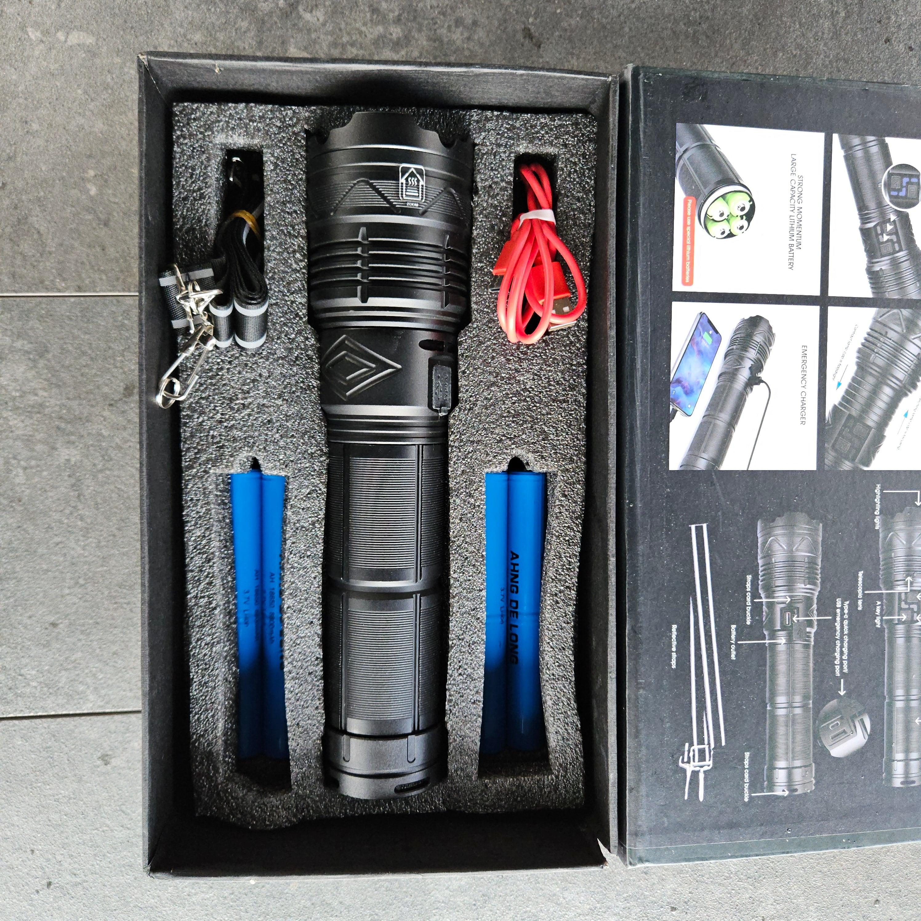 Lanteră LED Zoom Laser 100W GT60, 20000LM, 5000m Focalizare Telescopică