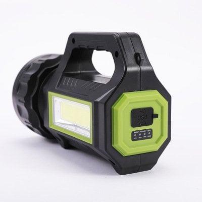 Lanternă LED COB 10W cu Acumulator 2000mAh și Port USB/V8, Perfectă pentru Camping și Utilizare Profesională