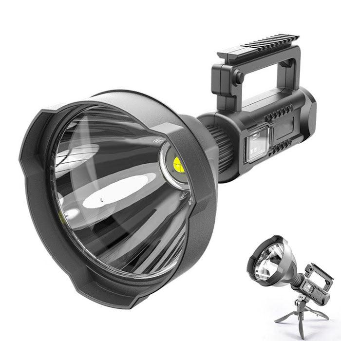 Lanterna Portabilă W590 cu Trepied și Powerbank – LED P50 Reîncărcabil