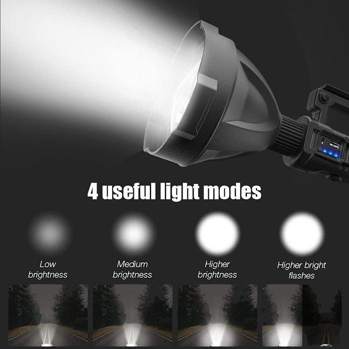 Lanterna Portabilă W590 cu Trepied și Powerbank – LED P50 Reîncărcabil