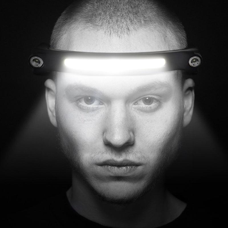 Lanterna de Cap Reîncărcabilă USB cu LED COB și Impermeabilitate