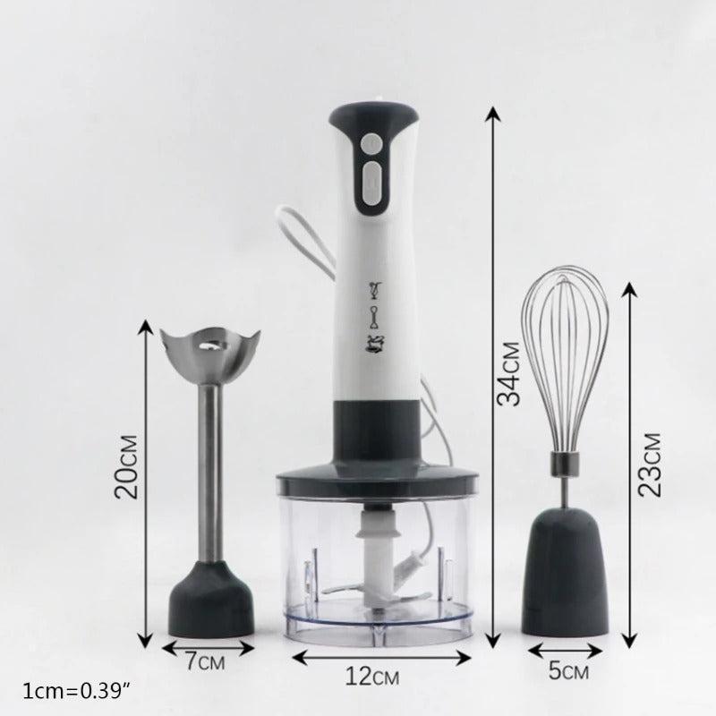 Mixer Vertical 3 în 1 Blender Inox cu Turbo 600W și Viteză Reglabilă