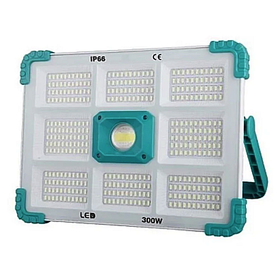Proiector Solar 300W cu 374 LED-uri Alb-Albastru și Senzor de Mișcare