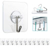 Set 10 Cărliche Autoadezive Reutilizabile, Ultra Rezistente 7,2 cm x 7,2 cm