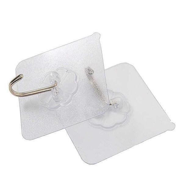 Set 10 Cărliche Autoadezive Reutilizabile, Ultra Rezistente 7,2 cm x 7,2 cm