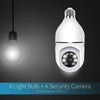 Set 2 Camere IP, WI-FI, HD, Smart-Bulb, tip bec cu Senzor de Miscare si Aplicatie Telefon