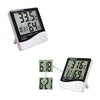 Set 2 Termohigrometre Digitale 3 în 1 - Ceas, Alarmă, Calendar și Senzor de Umiditate