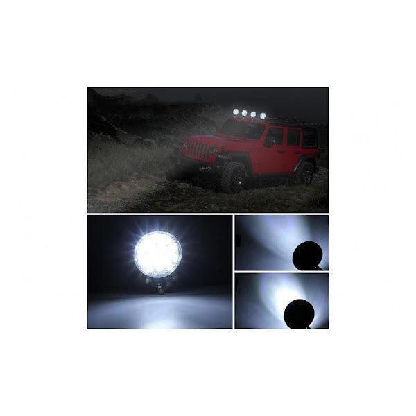 Set 4 x Proiector LED BAR Off Road Rotund 27W, 11 cm pentru Iluminat Eficient