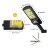 Set 5 Lampi Solare LED 150W COB 160 LED-uri cu Senzor de Mișcare IP65, Autonomie 12-14 Ore