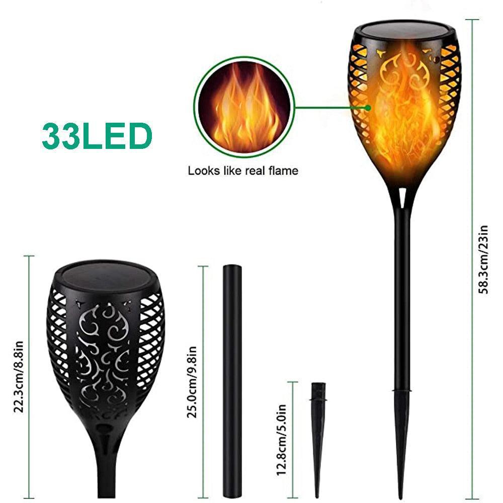 Set x4 Lămpi Solare LED pentru Grădină, 51cm cu Senzor, Waterproof, Acumulator 2200 mAh