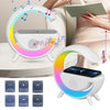 Stație Multifuncțională Încărcare Wireless 3 în 1 cu Lumină RGB și Boxă Bluetooth
