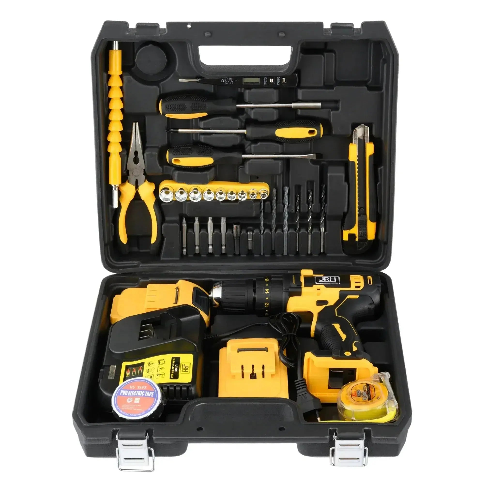 Trusa de Bormașină cu 2 Baterii, Încărcător și 37 Accesorii