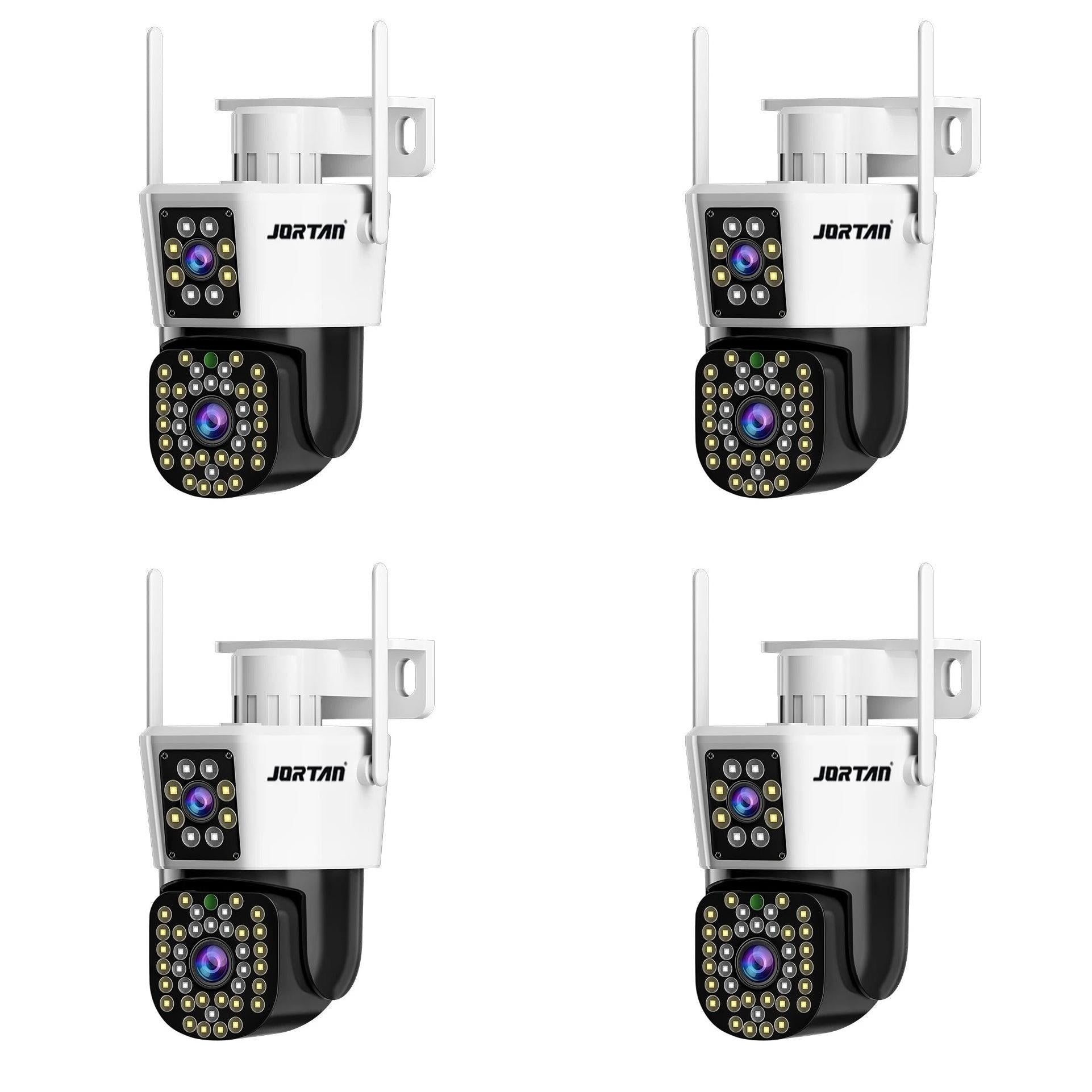 Set 4 Camera Dubla Jortan Wifi Rezolutie 6 Mp Full HD 4K Detectie Umana Sistem de Alarma Recunoastere Faciala