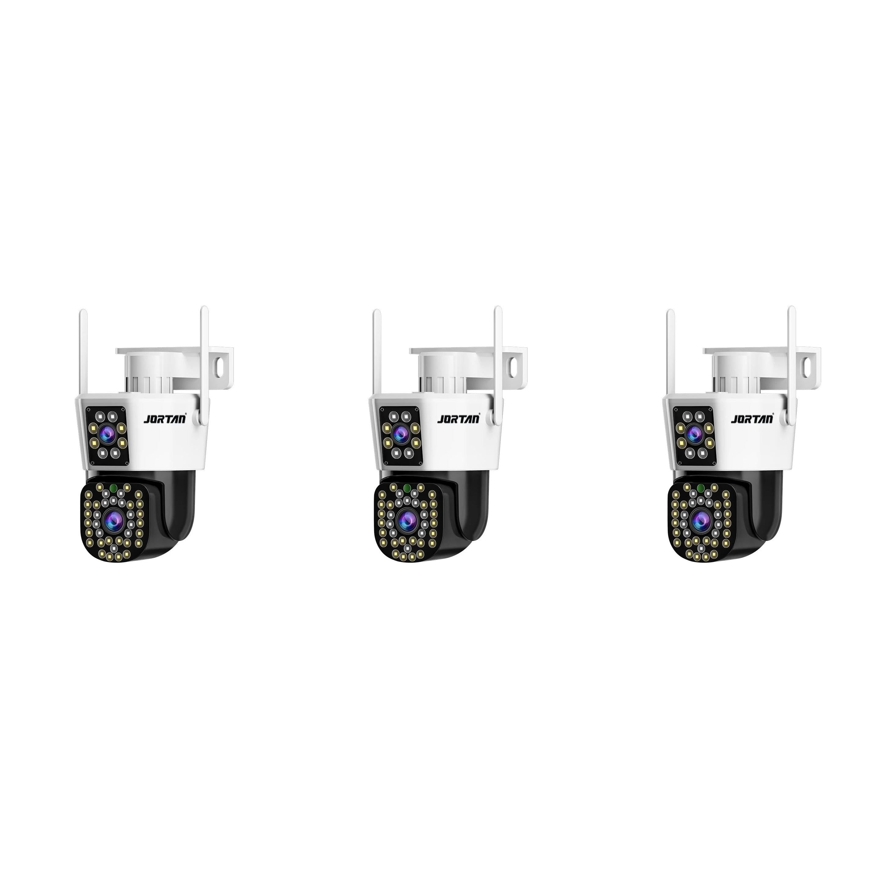 Set 3 Camera Dubla Jortan Wifi Rezolutie 6 Mp Full HD 4K Detectie Umana Sistem de Alarma Recunoastere Faciala