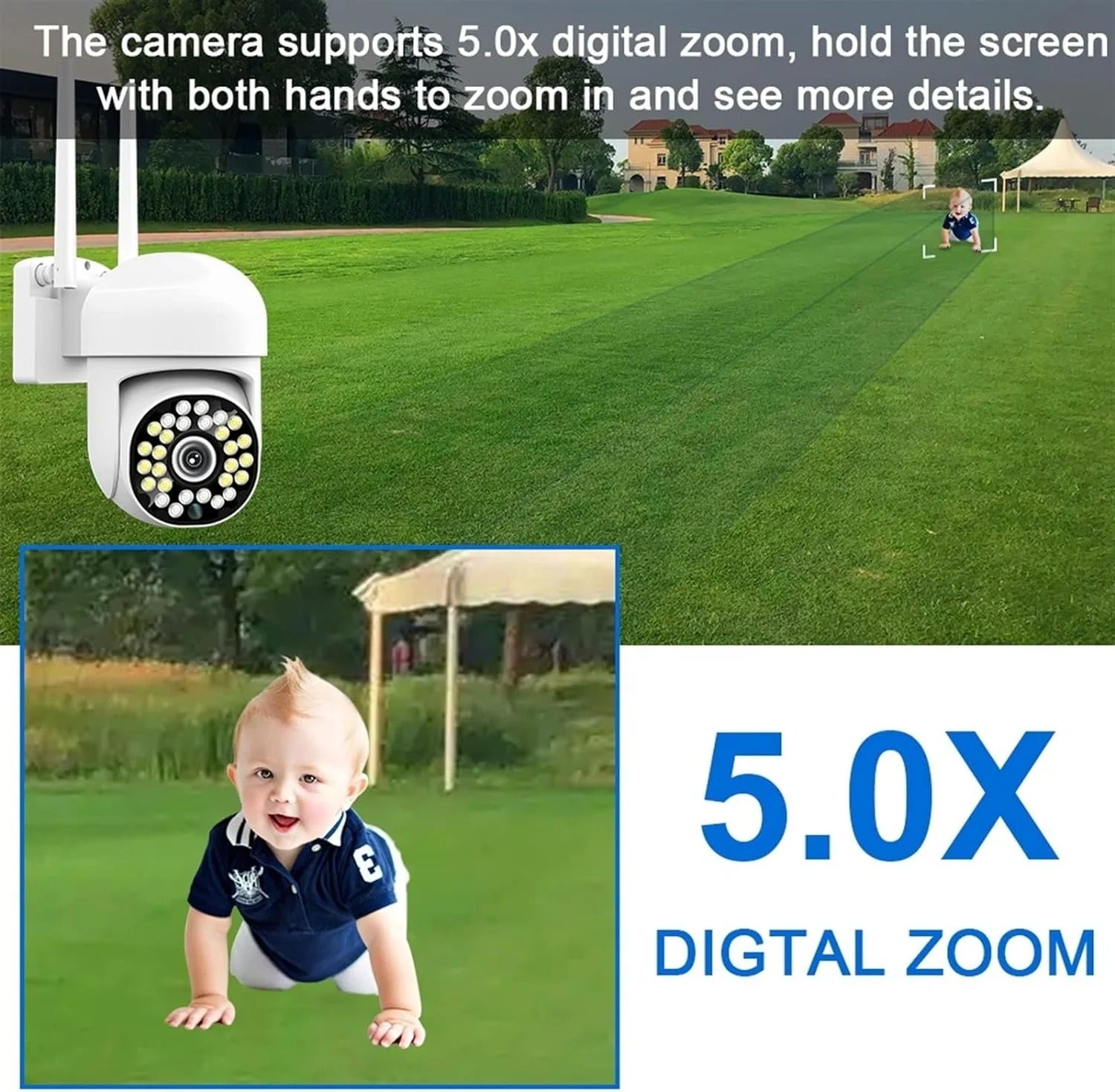 Pachet x4 Camera Wifi de Exterior Jortan Color , Senzor de Miscare, Night Vision, Vizualizare Live pe Telefon