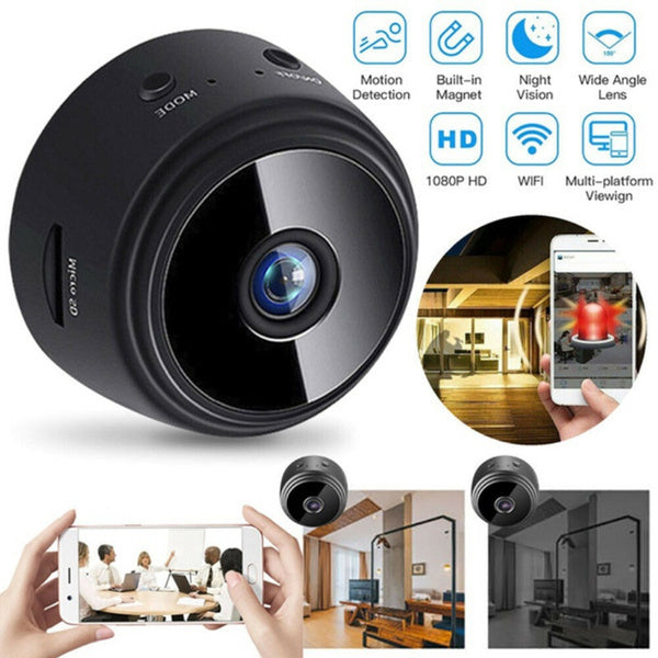 Camera de Dimensiuni Mici Wifi Full HD 1080p Suport Card 128gb, Vizualizare Live pe Telefon